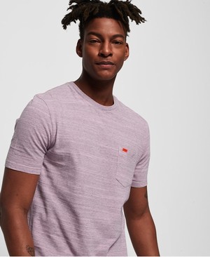 Superdry Dry Originals Rövidujjú Pocket Férfi Pólók Rózsaszín | FABCP8651